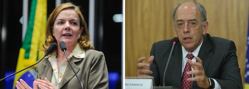 A senadora Gleisi Hoffman (PT-PR) fez um balanço do que sobrou das 30 empresas chamadas por Pedro Parente para uma licitação da Petrobras, que vetou empresas brasileiras: 30 convidados, 21 envolvidas em escândalos, 8 acabaram de fechar acordo de leniência no exterior, 4 bloqueadas pelo Banco Mundial, 4 com condenações múltiplas, 3 com presidente acusado de corrupção, 2 citadas na Unaoil" (Foto: Leonardo Attuch) A senadora Gleisi Hoffman (PT-PR) fez um balanço do que sobrou das 30 empresas chamadas por Pedro Parente para uma licitação da Petrobras, que vetou empresas brasileiras: 30 convidados, 21 envolvidas em escândalos, 8 acabaram de fechar acordo de leniência no exterior, 4 bloqueadas pelo Banco Mundial, 4 com condenações múltiplas, 3 com presidente acusado de corrupção, 2 citadas na Unaoil"