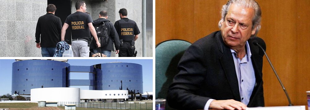 Da prisão em que se encontra em Curitiba, o ex-ministro José Dirceu escreve ao blog Nocaute, do jornalista Fernando Morais, e destrincha a entrevista concedida à revista Veja pelo delegado Maurício Moscardi Grillo; segundo Dirceu, a autonomia da PF reivindicada por ele serve ao corporativismo, aos privilégios e regalias, à politização e partidarização da Federal; "A PF perdeu sua função constitucional de Polícia Judiciária da União quando o STF autorizou o MPF a investigar; converteu-se em polícia do MPF sem autonomia, sem protestar com ênfase junto à atual cúpula da PF, abandonou a corporação na luta por sua mais importante conquista na Constituinte: ser a Polícia Judiciária da União e o MP o fiscal da lei", diz Dirceu (Foto: Aquiles Lins) Da prisão em que se encontra em Curitiba, o ex-ministro José Dirceu escreve ao blog Nocaute, do jornalista Fernando Morais, e destrincha a entrevista concedida à revista Veja pelo delegado Maurício Moscardi Grillo; segundo Dirceu, a autonomia da PF reivindicada por ele serve ao corporativismo, aos privilégios e regalias, à politização e partidarização da Federal; "A PF perdeu sua função constitucional de Polícia Judiciária da União quando o STF autorizou o MPF a investigar; converteu-se em polícia do MPF sem autonomia, sem protestar com ênfase junto à atual cúpula da PF, abandonou a corporação na luta por sua mais importante conquista na Constituinte: ser a Polícia Judiciária da União e o MP o fiscal da lei", diz Dirceu