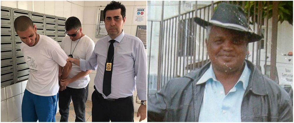 Suspeitos pela morte do vendedor ambulante Luiz Carlos Ruas, 54 anos, prestaram depoimento na Delegacia de Polícia do Metropolitano (Delpom), na estação de Metrô Barra Funda, zona oeste da capital. Alípio Rogério Belo dos Santos, de 26 anos, e Ricardo Martins do Nascimento, de 21 anos, podem responder pelos crimes de homicídio qualificado e lesão corporal; do lado de fora da delegacia, uma multidão protesta pelo assassinato de Ruas aos gritos de "assassinos" e "justiça"; ambulante foi espancado e morto na noite de Natal ao defender travestis que haviam sido agredidas pelos suspeitos (Foto: Paulo Emílio) Suspeitos pela morte do vendedor ambulante Luiz Carlos Ruas, 54 anos, prestaram depoimento na Delegacia de Polícia do Metropolitano (Delpom), na estação de Metrô Barra Funda, zona oeste da capital. Alípio Rogério Belo dos Santos, de 26 anos, e Ricardo Martins do Nascimento, de 21 anos, podem responder pelos crimes de homicídio qualificado e lesão corporal; do lado de fora da delegacia, uma multidão protesta pelo assassinato de Ruas aos gritos de "assassinos" e "justiça"; ambulante foi espancado e morto na noite de Natal ao defender travestis que haviam sido agredidas pelos suspeitos