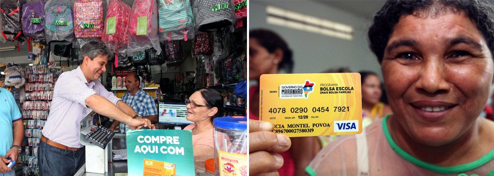 O governo do Maranhão vai atender aproximadamente 1,2 milhão de crianças e adolescentes, na segunda etapa do programa Bolsa Escola (Mais Bolsa Família), que inicia no dia de 17 de janeiro; para atender a demanda de comprar dos beneficiários do ‘Bolsa Escola’, o executivo informou que subiu em cerca de 60% o número de estabelecimentos comerciais habilitados à venda dos materiais escolares contemplados pelo Programa Bolsa Escola (Mais Bolsa Família), para a segunda etapa da ação; o número de estabelecimentos comerciais aptos a venderem os materiais escolares passou de 834 para 1.413 habilitados à comercialização dos produtos, a partir de janeiro (Foto: Leonardo Lucena) O governo do Maranhão vai atender aproximadamente 1,2 milhão de crianças e adolescentes, na segunda etapa do programa Bolsa Escola (Mais Bolsa Família), que inicia no dia de 17 de janeiro; para atender a demanda de comprar dos beneficiários do ‘Bolsa Escola’, o executivo informou que subiu em cerca de 60% o número de estabelecimentos comerciais habilitados à venda dos materiais escolares contemplados pelo Programa Bolsa Escola (Mais Bolsa Família), para a segunda etapa da ação; o número de estabelecimentos comerciais aptos a venderem os materiais escolares passou de 834 para 1.413 habilitados à comercialização dos produtos, a partir de janeiro