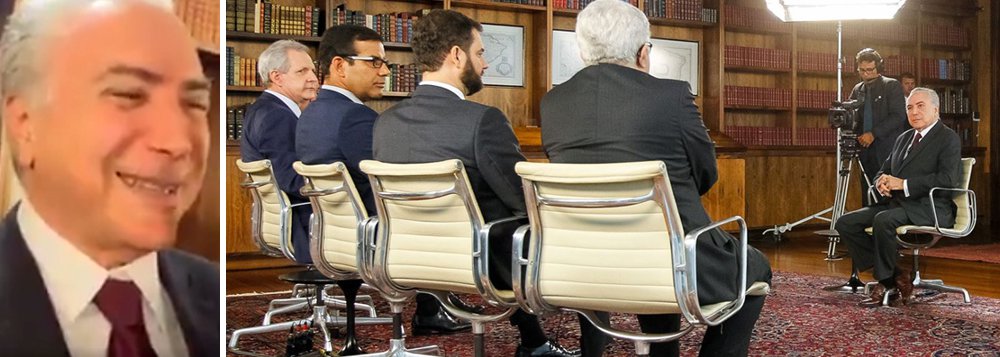 O sabujismo pátrio já nem se esforça mais para manter pegada à cara a máscara de imparcialidade. Não fossem as formalidades protocolares e o ambiente glacial do palácio usurpado, teria sido o mesmo que um "churrasco na firma" (Foto: Carlos Odas) O sabujismo pátrio já nem se esforça mais para manter pegada à cara a máscara de imparcialidade. Não fossem as formalidades protocolares e o ambiente glacial do palácio usurpado, teria sido o mesmo que um "churrasco na firma"