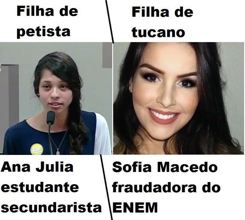 A Sofia é uma menina prodígio em fraudes ou uma garota problema que ainda está só crescendo? Os militantes da direita não disfarçam que foram doutrinados pra serem cínicos quando um dos seus der mau exemplo e repetir mil vezes uma mentira na esperança de que se torne uma verdade (Foto: Luciana Oliveira) A Sofia é uma menina prodígio em fraudes ou uma garota problema que ainda está só crescendo? Os militantes da direita não disfarçam que foram doutrinados pra serem cínicos quando um dos seus der mau exemplo e repetir mil vezes uma mentira na esperança de que se torne uma verdade