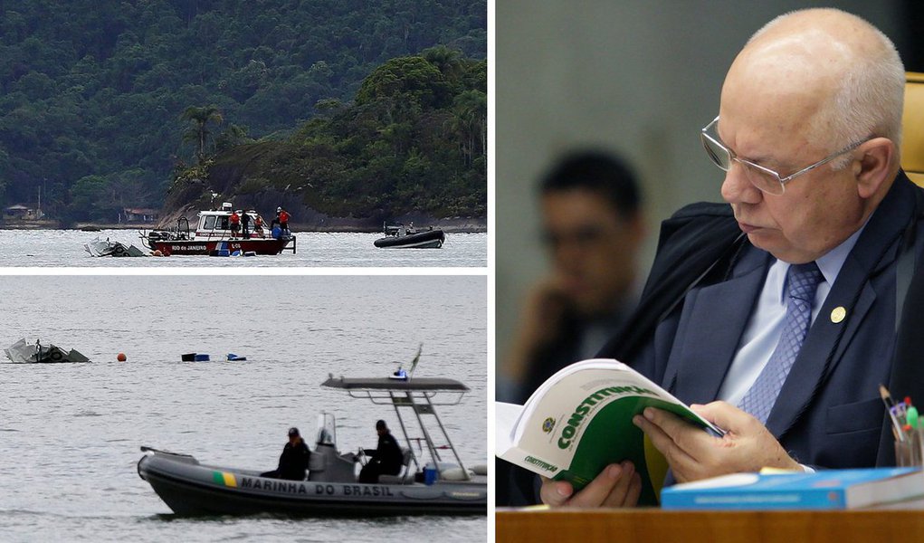 A morte do ministro Teori Zavascki ganhou mais um elemento enigmático: a Marinha brasileira informou neste sábado que suas tentativas de fazer a aeronave PR-SOM flutuar no mar de Paraty não tiveram sucesso; em razão disso, alega a Marinha, o proprietário da aeronave, o grupo hoteleiro Emiliano, cujo dono Carlos Alberto Filgueiras também morreu no acidente, terá que contratar uma empresa de salvamento para elaborar um plano de retirada do casco do avião, provavelmente utilizando a técnica de içamento; tanto a OEA quando a Transparência Internacional defendem investigação internacional sobre as causas do acidente; deputado denuncia queima de arquivo (Foto: Leonardo Attuch) A morte do ministro Teori Zavascki ganhou mais um elemento enigmático: a Marinha brasileira informou neste sábado que suas tentativas de fazer a aeronave PR-SOM flutuar no mar de Paraty não tiveram sucesso; em razão disso, alega a Marinha, o proprietário da aeronave, o grupo hoteleiro Emiliano, cujo dono Carlos Alberto Filgueiras também morreu no acidente, terá que contratar uma empresa de salvamento para elaborar um plano de retirada do casco do avião, provavelmente utilizando a técnica de içamento; tanto a OEA quando a Transparência Internacional defendem investigação internacional sobre as causas do acidente; deputado denuncia queima de arquivo