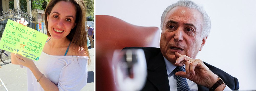 Ex-simpatizante dos movimentos que convocaram e comandaram a campanha do impeachment de Dilma, tais como MBL, VempraRua, Revoltados OnLine e NasRuas, Dani Schwery, 35, foi várias vezes à avenida Paulista de verde e amarelo e bateu muita panela para ajudar a derrubar a presidente, no quintal de casa e na internet, onde tem uma legião de seguidores. Nessa entrevista exclusiva ao 247, ela se diz decepcionada tanto com o governo Temer quanto com os movimentos de direita. "Temer é ridículo", diz. Ela acusa todos os supostos líderes pró-impeachment de traição, por terem aderido a "um governo de ladrões" e de terem "se vendido ao PMDB" (Foto: Gisele Federicce) Ex-simpatizante dos movimentos que convocaram e comandaram a campanha do impeachment de Dilma, tais como MBL, VempraRua, Revoltados OnLine e NasRuas, Dani Schwery, 35, foi várias vezes à avenida Paulista de verde e amarelo e bateu muita panela para ajudar a derrubar a presidente, no quintal de casa e na internet, onde tem uma legião de seguidores. Nessa entrevista exclusiva ao 247, ela se diz decepcionada tanto com o governo Temer quanto com os movimentos de direita. "Temer é ridículo", diz. Ela acusa todos os supostos líderes pró-impeachment de traição, por terem aderido a "um governo de ladrões" e de terem "se vendido ao PMDB"