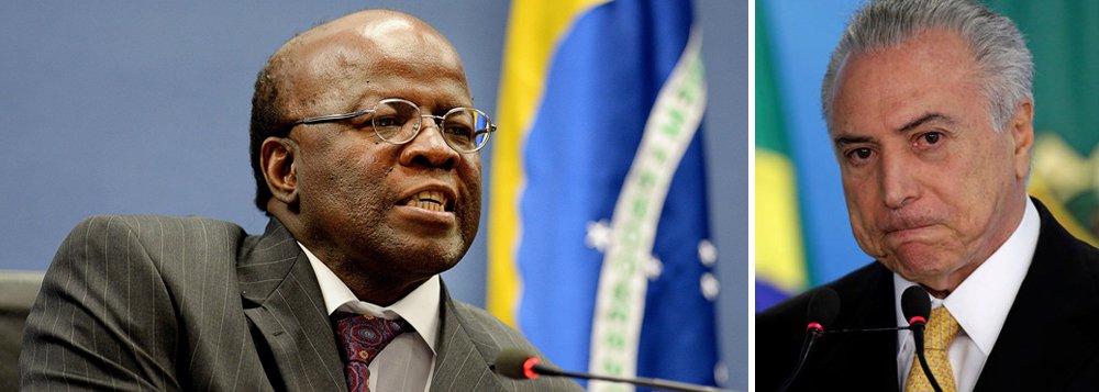 Para o ex-ministro do STF (Supremo Tribunal Federal) Joaquim Barbosa, que comandou julgamento do mensalão, o impeachment de Dilma Rousseff foi "uma encenação" comandada por políticos corruptos que queriam apenas se proteger; em entrevista à colunista Mônica Bergamo, Barbosa disse que o Brasil se transformou em um anão político e que o governo de Michel Temer corre o risco de não chegar ao fim; o ex-ministro diz ainda identificar uma "fúria" contra Lula; para ele, prisão do ex-presidente sem fundamentos só prejudicaria ainda mais a imagem do país (Foto: Giuliana Miranda) Para o ex-ministro do STF (Supremo Tribunal Federal) Joaquim Barbosa, que comandou julgamento do mensalão, o impeachment de Dilma Rousseff foi "uma encenação" comandada por políticos corruptos que queriam apenas se proteger; em entrevista à colunista Mônica Bergamo, Barbosa disse que o Brasil se transformou em um anão político e que o governo de Michel Temer corre o risco de não chegar ao fim; o ex-ministro diz ainda identificar uma "fúria" contra Lula; para ele, prisão do ex-presidente sem fundamentos só prejudicaria ainda mais a imagem do país