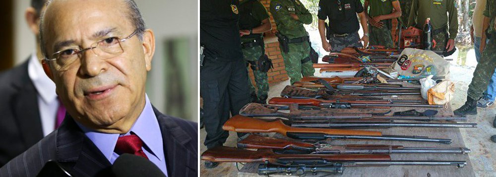 Procuradores do Ministério Público do Mato Grosso (MPE-MT) encontraram 18 armas de fogo nas fazendas do ministro da Casa Civil, Eliseu Padilha, e de seus sócios, durante cumprimento de mandato de busca e apreensão, na operação que investiga desmatamento ilegal no Parque Estadual Serra de Ricardo Franco; operação já bloqueou 108 milhões de reais em bens; não há informações sobre os registros das armas (Foto: Aquiles Lins) Procuradores do Ministério Público do Mato Grosso (MPE-MT) encontraram 18 armas de fogo nas fazendas do ministro da Casa Civil, Eliseu Padilha, e de seus sócios, durante cumprimento de mandato de busca e apreensão, na operação que investiga desmatamento ilegal no Parque Estadual Serra de Ricardo Franco; operação já bloqueou 108 milhões de reais em bens; não há informações sobre os registros das armas