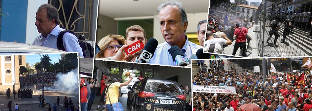 Com que moral o governador do Rio de Janeiro, Luiz Fernando Pezão, pode conduzir seu ajuste fiscal, agora que se sabe que o grupo político ao qual pertence desviou centenas de milhões de reais dos cofres estaduais? Como Pezão pode cobrar uma taxa previdenciária de 30% dos servidores, depois da revelação de que seu padrinho Sergio Cabral recebia mesadas de até 500 mil de empreiteiros? O governo do Rio, na prática, já acabou e quanto mais tempo Pezão permanecer no cargo maior será a crise; a renúncia é a única opção que resta ao governador (Foto: Felipe L. Goncalves) Com que moral o governador do Rio de Janeiro, Luiz Fernando Pezão, pode conduzir seu ajuste fiscal, agora que se sabe que o grupo político ao qual pertence desviou centenas de milhões de reais dos cofres estaduais? Como Pezão pode cobrar uma taxa previdenciária de 30% dos servidores, depois da revelação de que seu padrinho Sergio Cabral recebia mesadas de até 500 mil de empreiteiros? O governo do Rio, na prática, já acabou e quanto mais tempo Pezão permanecer no cargo maior será a crise; a renúncia é a única opção que resta ao governador