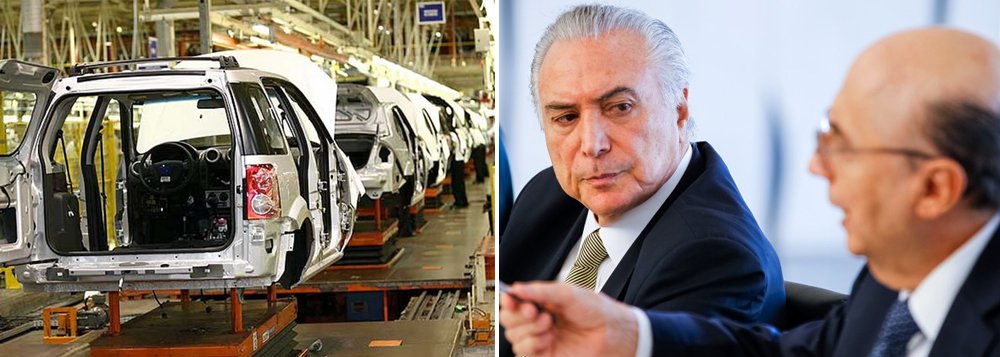 A recuperação econômica prometida por Michel Temer e Henrique Meirelles está cada vez mais difícil de acontecer; o caos criado pela estratégia de "quanto pior melhor", instaurada por forças políticas para permitir a derrubada da presidente Dilma Rousseff, derrubou a capacidade industrial instalada a seu menor índice em 20 anos; com 66% de uso em média do parque fabril, não há necessidade de investimentos para aumentar a produção quando o consumo reagir; em alguns setores, como o automobilístico, a crise é mais aguda; as montadoras estão produzindo menos da metade dos cerca de cinco milhões de carros que têm condições de fabricar; no setor de caminhões, a ociosidade alcança 75% (Foto: Giuliana Miranda) A recuperação econômica prometida por Michel Temer e Henrique Meirelles está cada vez mais difícil de acontecer; o caos criado pela estratégia de "quanto pior melhor", instaurada por forças políticas para permitir a derrubada da presidente Dilma Rousseff, derrubou a capacidade industrial instalada a seu menor índice em 20 anos; com 66% de uso em média do parque fabril, não há necessidade de investimentos para aumentar a produção quando o consumo reagir; em alguns setores, como o automobilístico, a crise é mais aguda; as montadoras estão produzindo menos da metade dos cerca de cinco milhões de carros que têm condições de fabricar; no setor de caminhões, a ociosidade alcança 75%
