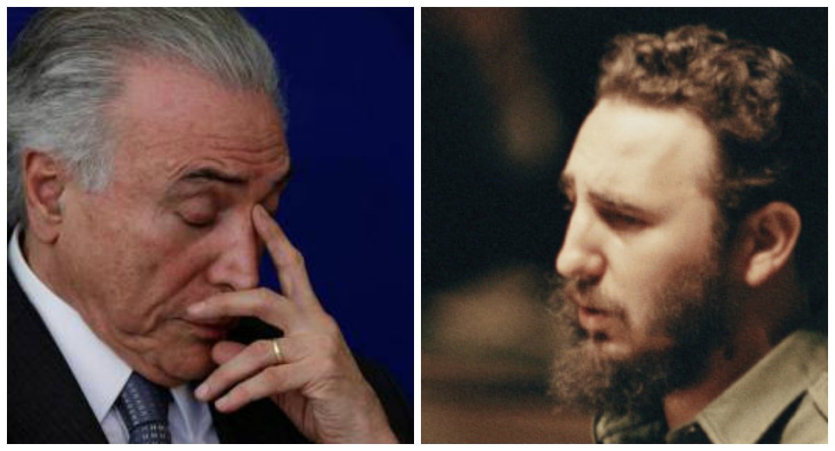 "Fidel transformou um cassino da máfia de Miami num país. Pequeno, mas soberano. Pobre, mas justo. Um país digno. O país com os melhores indicadores sociais da América Latina. Mesmo com os grandes erros e as enormes dificuldades, em Cuba não há criança sem escola ou que durma nas ruas. Gostem ou não, é uma façanha política", diz o colunista Marcelo Zero; "Pois bem, o Brasil do governo ilegítimo de Temer está seguindo o rumo oposto ao de Fidel e mesmo de países socialdemocratas que investiram no bem-estar de seus povos"; ele lembra ainda o compositor Cazuza, que previu os dias atuais no verso “transformam o país inteiro num puteiro, pois assim se ganha mais dinheiro" (Foto: Marcelo Zero) "Fidel transformou um cassino da máfia de Miami num país. Pequeno, mas soberano. Pobre, mas justo. Um país digno. O país com os melhores indicadores sociais da América Latina. Mesmo com os grandes erros e as enormes dificuldades, em Cuba não há criança sem escola ou que durma nas ruas. Gostem ou não, é uma façanha política", diz o colunista Marcelo Zero; "Pois bem, o Brasil do governo ilegítimo de Temer está seguindo o rumo oposto ao de Fidel e mesmo de países socialdemocratas que investiram no bem-estar de seus povos"; ele lembra ainda o compositor Cazuza, que previu os dias atuais no verso “transformam o país inteiro num puteiro, pois assim se ganha mais dinheiro"