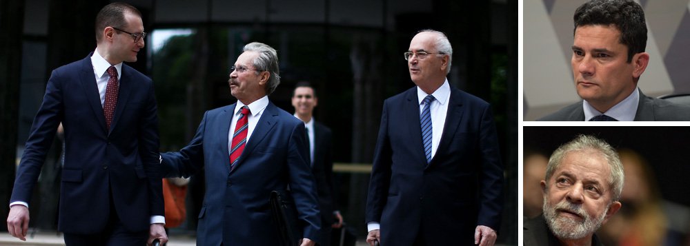 Os advogados de Lula contestaram perguntas feitas pelos procuradores do MPF às três testemunhas: o doleiro Alberto Youssef e os lobistas Fernando Soares e Milton Pascowitch. A principal alegação era de que a promotoria estaria formulando perguntas que fugiam do escopo da denúncia; Quando teve a palavra, a defesa do petista questionou os depoentes se estes tinham firmado ou estariam firmando contrato de colaboração com autoridades de outro país, e se o MPF estaria envolvido nestes acordos. As três testemunhas pediram a Moro para não responder a essas perguntas sob a alegação de que havia a imposição de um sigilo a ser cumprido, e o juiz permitiu (Foto: Leonardo Attuch) Os advogados de Lula contestaram perguntas feitas pelos procuradores do MPF às três testemunhas: o doleiro Alberto Youssef e os lobistas Fernando Soares e Milton Pascowitch. A principal alegação era de que a promotoria estaria formulando perguntas que fugiam do escopo da denúncia; Quando teve a palavra, a defesa do petista questionou os depoentes se estes tinham firmado ou estariam firmando contrato de colaboração com autoridades de outro país, e se o MPF estaria envolvido nestes acordos. As três testemunhas pediram a Moro para não responder a essas perguntas sob a alegação de que havia a imposição de um sigilo a ser cumprido, e o juiz permitiu
