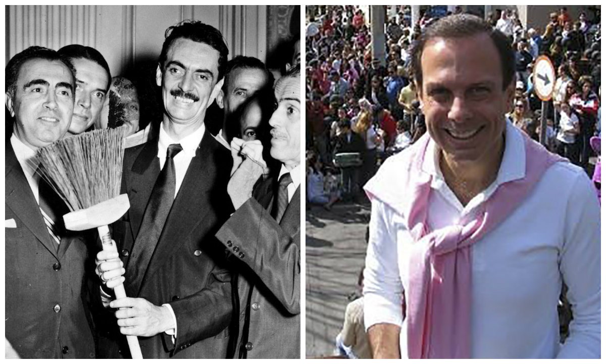 Midiático, o prefeito eleito de São Paulo, João Doria Júnior, decidiu estrear no cargo varrendo as ruas de São Paulo; o gesto repete a história de Jânio Quadros, ex-prefeito da capital paulista, que também falava em varrer a corrupção e, com esse discurso, chegou à presidência da República; relembre o slogan de Jânio (Foto: Leonardo Attuch) Midiático, o prefeito eleito de São Paulo, João Doria Júnior, decidiu estrear no cargo varrendo as ruas de São Paulo; o gesto repete a história de Jânio Quadros, ex-prefeito da capital paulista, que também falava em varrer a corrupção e, com esse discurso, chegou à presidência da República; relembre o slogan de Jânio