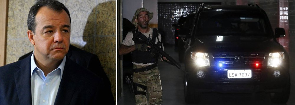 As investigações que o ex-governador do Rio de Janeiro Sérgio Cabral (PMDB) à prisão apontam que ele recebia uma "mesada mensal" entre 2007 e 2014, que totaliza cerca de R$ 40 milhões, por parte das empreiteiras Andrade Gutierrez e Carioca Engenharia; ainda segundo as investigações, além da mesada, Cabral também ficava com 5% do valor dos contratos celebrados com as empreiteiras; 1% era destinado à Secretaria de Estado de Obras; estimativa é que o esquema tenha lesado os cofres públicos em cerca de R$ 222 milhões (Foto: Paulo Emílio) As investigações que o ex-governador do Rio de Janeiro Sérgio Cabral (PMDB) à prisão apontam que ele recebia uma "mesada mensal" entre 2007 e 2014, que totaliza cerca de R$ 40 milhões, por parte das empreiteiras Andrade Gutierrez e Carioca Engenharia; ainda segundo as investigações, além da mesada, Cabral também ficava com 5% do valor dos contratos celebrados com as empreiteiras; 1% era destinado à Secretaria de Estado de Obras; estimativa é que o esquema tenha lesado os cofres públicos em cerca de R$ 222 milhões