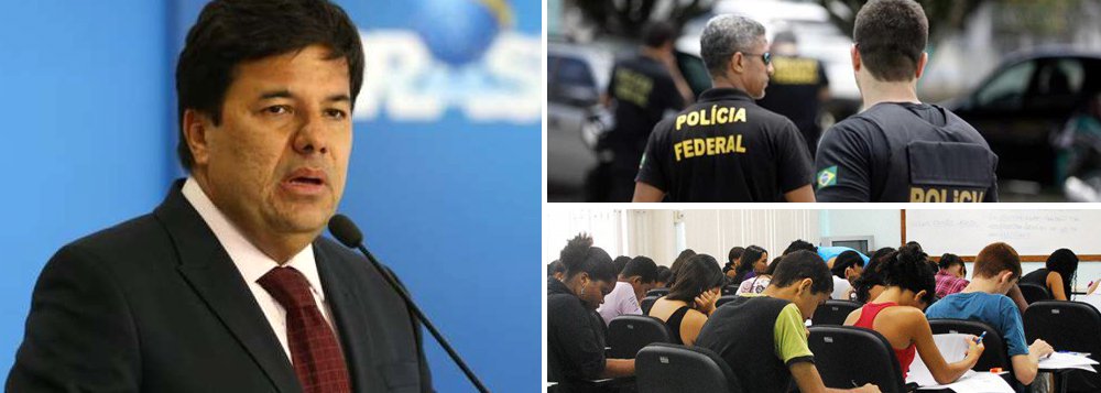 Governo Temer, mergulhado em escândalos de corrupção e à frente da maior recessão da história do País, tem mais um problema pela frente; a Polícia Federal confirmou, nesta quinta-feira 1º, que as provas do primeiro Enem conduzido pelo ministro da Educação, Mendonça Filho, vazaram; a PF apontou estelionato qualificado e disse que ao menos duas pessoas foram beneficiadas com o vazamento; crime compromete a 'lisura' do exame, afirma procurador; e agora, ministro, alunos serão prejudicados? (Foto: Gisele Federicce) Governo Temer, mergulhado em escândalos de corrupção e à frente da maior recessão da história do País, tem mais um problema pela frente; a Polícia Federal confirmou, nesta quinta-feira 1º, que as provas do primeiro Enem conduzido pelo ministro da Educação, Mendonça Filho, vazaram; a PF apontou estelionato qualificado e disse que ao menos duas pessoas foram beneficiadas com o vazamento; crime compromete a 'lisura' do exame, afirma procurador; e agora, ministro, alunos serão prejudicados?