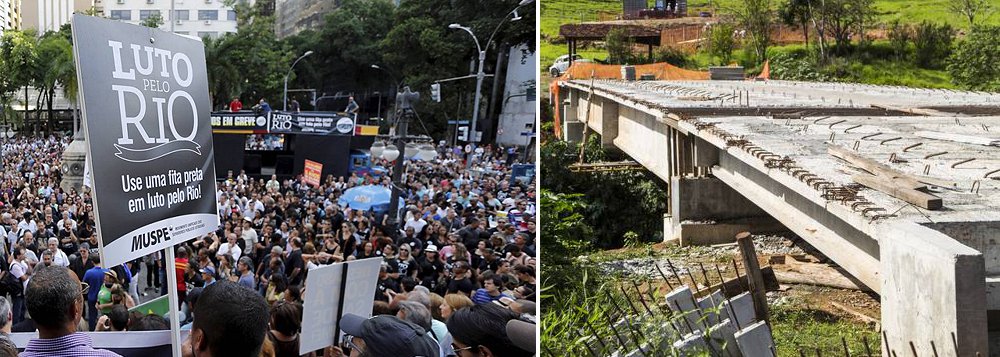 A profunda crise que atinge o Rio de Janeiro vai muito além da capital; dos 92 municípios fluminenses, pelo menos 30 (ou 32% do total) precisaram mudar o calendário habitual de depósitos e adiar os pagamentos de seus servidores em uma semana ou, em alguns casos, até meses; Rio afora, a situação financeira ainda deixou um rastro de obras inacabadas e serviços precários; atrasos constantes de repasses estaduais destinados à saúde também espalham prejuízos à população (Foto: Giuliana Miranda) A profunda crise que atinge o Rio de Janeiro vai muito além da capital; dos 92 municípios fluminenses, pelo menos 30 (ou 32% do total) precisaram mudar o calendário habitual de depósitos e adiar os pagamentos de seus servidores em uma semana ou, em alguns casos, até meses; Rio afora, a situação financeira ainda deixou um rastro de obras inacabadas e serviços precários; atrasos constantes de repasses estaduais destinados à saúde também espalham prejuízos à população