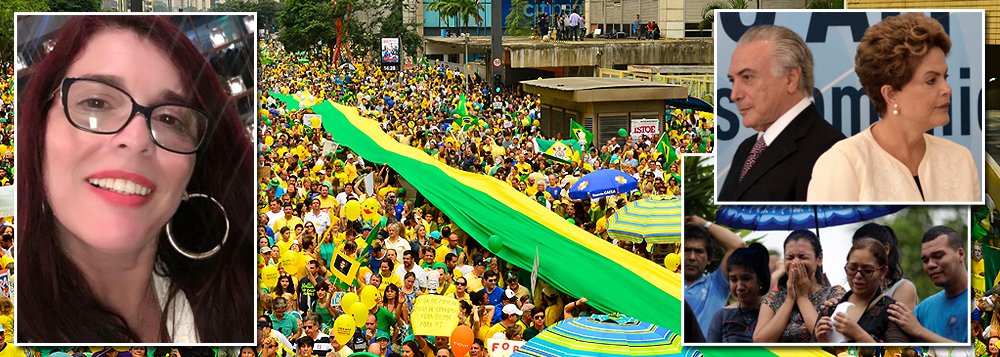 "Depois do Apocalipse de 2016 eu reduzi ao mínimo minhas expectativas sobre a qualidade moral do Brasil, dos seus políticos e dos brasileiros", diz Mara Telles, professora de pós-graduação em ciência política na UFMG; "Minhas expectativas hoje são mínimas: eu atualmente toparia voltar a acreditar num país qualquer se os habitantes dele se indignassem com os mais de uma centena de pessoas massacradas, decapitadas e degoladas em presídios com o mesmo furor com o qual berraram contra uma mulher que Pedalava", afirma (Foto: Leonardo Attuch) "Depois do Apocalipse de 2016 eu reduzi ao mínimo minhas expectativas sobre a qualidade moral do Brasil, dos seus políticos e dos brasileiros", diz Mara Telles, professora de pós-graduação em ciência política na UFMG; "Minhas expectativas hoje são mínimas: eu atualmente toparia voltar a acreditar num país qualquer se os habitantes dele se indignassem com os mais de uma centena de pessoas massacradas, decapitadas e degoladas em presídios com o mesmo furor com o qual berraram contra uma mulher que Pedalava", afirma