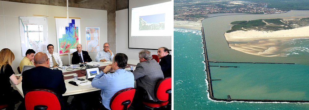 O projeto de readequação do Porto de Luís Correia foi apresentado a empresários italianos durante reunião realizada na Superintendência de Parcerias e Concessões (Suparc); o encontro foi entre os representantes da Câmara de Comércio Ítalo-Brasileira do Nordeste, Empresa Salini, Suparc, Secretaria de Administração (Sead) e Secretaria de Transportes (Setrans); a reunião teve como objetivo abrir um canal de diálogo para começar a prospectar parcerias público privadas para o projeto do porto; a previsão é que até março de 2017 os estudos de viabilidade e o projeto técnico do porto sejam concluídos (Foto: Leonardo Lucena) O projeto de readequação do Porto de Luís Correia foi apresentado a empresários italianos durante reunião realizada na Superintendência de Parcerias e Concessões (Suparc); o encontro foi entre os representantes da Câmara de Comércio Ítalo-Brasileira do Nordeste, Empresa Salini, Suparc, Secretaria de Administração (Sead) e Secretaria de Transportes (Setrans); a reunião teve como objetivo abrir um canal de diálogo para começar a prospectar parcerias público privadas para o projeto do porto; a previsão é que até março de 2017 os estudos de viabilidade e o projeto técnico do porto sejam concluídos