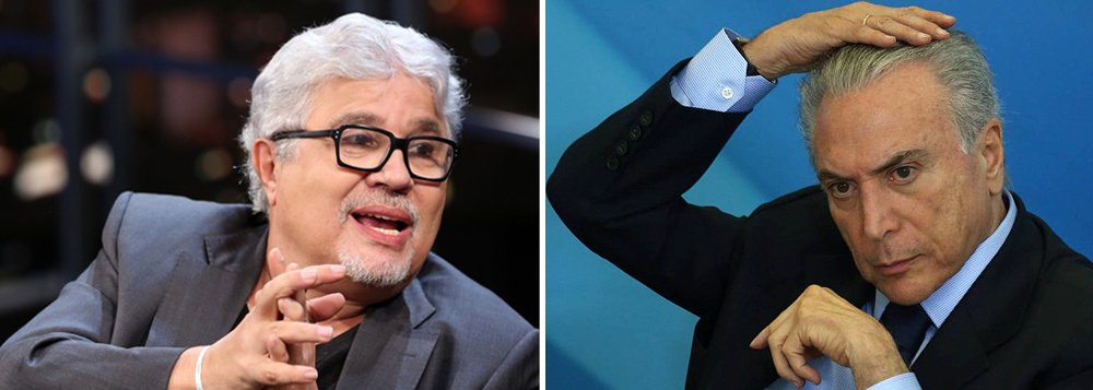 "A oposição ao governo lambe os beiços diante do que lhe foi servido de graça. O governo balança como uma vara fina sujeita a ventos fortes. O estado delicado da economia não passará ileso pela mais nova crise política que tem um único pai: Temer com suas fraquezas", diz o colunista do Globo, que aponta as evidências do crime de responsabilidade cometido por Temer (Foto: Gisele Federicce) "A oposição ao governo lambe os beiços diante do que lhe foi servido de graça. O governo balança como uma vara fina sujeita a ventos fortes. O estado delicado da economia não passará ileso pela mais nova crise política que tem um único pai: Temer com suas fraquezas", diz o colunista do Globo, que aponta as evidências do crime de responsabilidade cometido por Temer