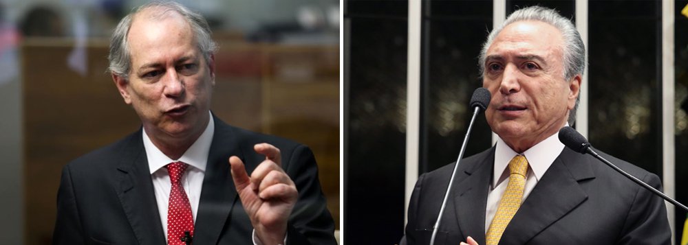O presidenciável Ciro Gomes também avalia, em sua entrevista exclusiva ao 247, que Michel Temer não deve chegar até 2018; segundo ele, Temer ou cai, cassado pelo TSE, ou "corre com a sela", ou seja, renuncia; "como todo traíra, ele é um frouxo, um sujeito miudíssimo que o Brasil não merecia ter na presidência"; Ciro cita como exemplo a tragédia da Chapecoense, em que Temer calculou se deveria ir ou não, em razão de vaias; segundo ele, na calada da noite, enquanto o Brasil chorava os mortos, Temer sancionava a entrega do pré-sal para empresas estrangeiras (Foto: Leonardo Attuch) O presidenciável Ciro Gomes também avalia, em sua entrevista exclusiva ao 247, que Michel Temer não deve chegar até 2018; segundo ele, Temer ou cai, cassado pelo TSE, ou "corre com a sela", ou seja, renuncia; "como todo traíra, ele é um frouxo, um sujeito miudíssimo que o Brasil não merecia ter na presidência"; Ciro cita como exemplo a tragédia da Chapecoense, em que Temer calculou se deveria ir ou não, em razão de vaias; segundo ele, na calada da noite, enquanto o Brasil chorava os mortos, Temer sancionava a entrega do pré-sal para empresas estrangeiras