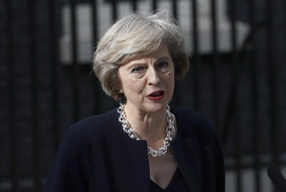 Primeira-ministra britânica, Theresa May, fala com a imprensa em frente à residência oficial, em Downing Street, em Londres 13/07/ 2016. REUTERS/Stefan Wermuth (Foto: Gisele Federicce) Primeira-ministra britânica, Theresa May, fala com a imprensa em frente à residência oficial, em Downing Street, em Londres 13/07/ 2016. REUTERS/Stefan Wermuth