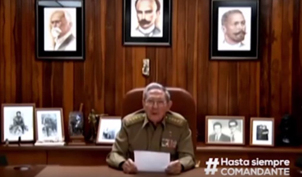 Presidente de Cuba anunciou morte do líder da Revolução Cubana na noite de sexta-feira, 25, madrugada de sábado, 26 no Brasil; assista ao vídeo e leia íntegra do comunicado (Foto: Aquiles Lins) Presidente de Cuba anunciou morte do líder da Revolução Cubana na noite de sexta-feira, 25, madrugada de sábado, 26 no Brasil; assista ao vídeo e leia íntegra do comunicado