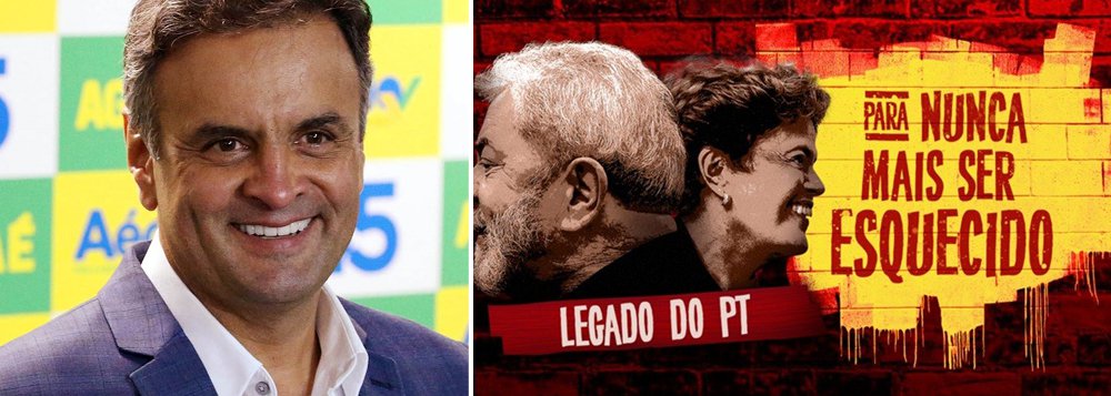 Após inviabilizar a governabilidade do país para em seguida apoiar o impeachment da presidente eleita Dilma Rousseff, o PSDB, partido presidido pelo senador e ex-candidato à Presidência da República, Aécio Neves (MG), lançou uma espécie de jogo da memória online para criticar o PT, que segundo os tucanos", "faz mal para o país"; segundo o texto do game, "o governo petista foi marcado por escândalos de corrupção e incompetência" e cita "legados" como o rombo de R$ 300 bilhões nas contas públicas, 12 milhões de desempregados, cinco mil obras paradas em todo o País; game vem na esteira do crescimento de Lula nas pesquisas de intenção de voto para as eleições presidenciais de 2018 (Foto: Paulo Emílio) Após inviabilizar a governabilidade do país para em seguida apoiar o impeachment da presidente eleita Dilma Rousseff, o PSDB, partido presidido pelo senador e ex-candidato à Presidência da República, Aécio Neves (MG), lançou uma espécie de jogo da memória online para criticar o PT, que segundo os tucanos", "faz mal para o país"; segundo o texto do game, "o governo petista foi marcado por escândalos de corrupção e incompetência" e cita "legados" como o rombo de R$ 300 bilhões nas contas públicas, 12 milhões de desempregados, cinco mil obras paradas em todo o País; game vem na esteira do crescimento de Lula nas pesquisas de intenção de voto para as eleições presidenciais de 2018