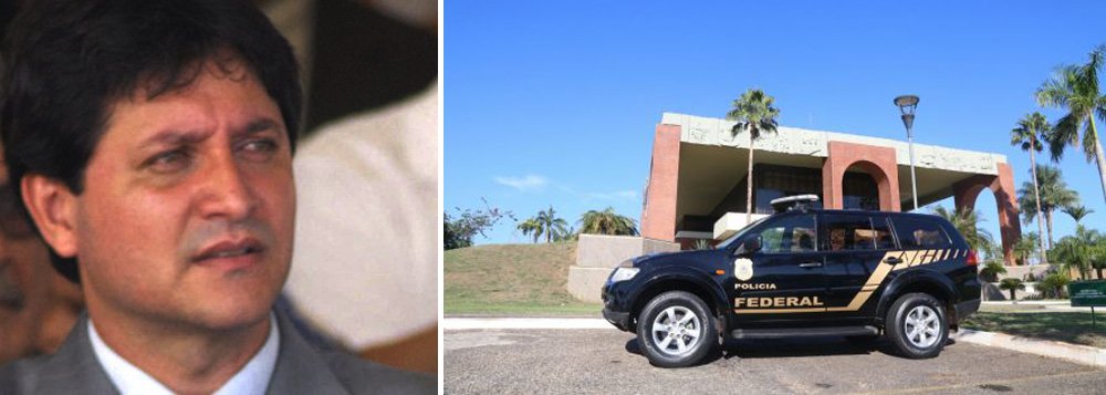 Entre os presos na operação Reis do Gado, deflagrada nesta segunda-feira, 28, pela Polícia Federal contra fraudes em licitações e lavagem de dinheiro no governo do Estado, está o irmão do governador Marcelo Miranda (PMDB), José Edmar de Brito Miranda Júnior; ele foi preso em Goiânia e está sendo transferido para Palmas, onde ficará à disposição da Justiça na Casa de Prisão Provisória da Capital (CPPP); além Brito Júnior, também foram presos o secretário de Infraestrutura do Estado, Sérgio Leão, e o contador Alaor Junqueira e um homem identificado como Alex Peixoto, apontado como laranja do esquema; Polícia Federal diz que o esquema desviou cerca de R$ 200 milhões dos cofres públicos (Foto: Aquiles Lins) Entre os presos na operação Reis do Gado, deflagrada nesta segunda-feira, 28, pela Polícia Federal contra fraudes em licitações e lavagem de dinheiro no governo do Estado, está o irmão do governador Marcelo Miranda (PMDB), José Edmar de Brito Miranda Júnior; ele foi preso em Goiânia e está sendo transferido para Palmas, onde ficará à disposição da Justiça na Casa de Prisão Provisória da Capital (CPPP); além Brito Júnior, também foram presos o secretário de Infraestrutura do Estado, Sérgio Leão, e o contador Alaor Junqueira e um homem identificado como Alex Peixoto, apontado como laranja do esquema; Polícia Federal diz que o esquema desviou cerca de R$ 200 milhões dos cofres públicos