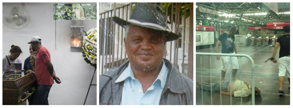 Maria Souza Santos, viúva do ambulante Luiz Carlos Ruas. espancado até a morte no metrô de São Paulo (Foto: Paulo Emílio) Maria Souza Santos, viúva do ambulante Luiz Carlos Ruas. espancado até a morte no metrô de São Paulo