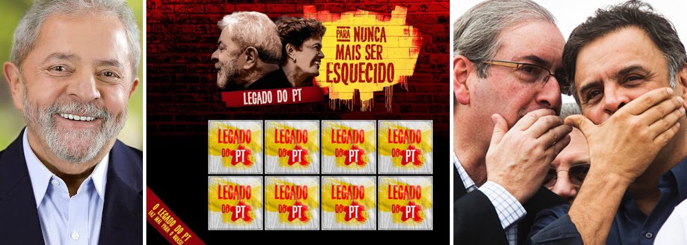 Um dos principais responsáveis pela tragédia econômica brasileira, que produziu indicadores como 12 milhões de desempregados, contas públicas arrombadas, estados falidos e indústria na lanterna do mundo, o senador Aécio Neves (PSDB-MG), que tumultua o Brasil desde que perdeu as eleições presidenciais de 2014, aliando-se a Eduardo Cunha para promover o "quanto pior, melhor", que virou "quanto pior, pior", tenta agora vencer a batalha ideológica com um jogo da memória, que, na prática, visa ocultar o fracasso do golpe articulado por PSDB e PMDB; aliás, se os brasileiros não tivessem memória, o ex-presidente Lula, mesmo massacrado pela mídia, não estaria liderando todas as pesquisas sobre sucessão presidencial (Foto: Leonardo Attuch) Um dos principais responsáveis pela tragédia econômica brasileira, que produziu indicadores como 12 milhões de desempregados, contas públicas arrombadas, estados falidos e indústria na lanterna do mundo, o senador Aécio Neves (PSDB-MG), que tumultua o Brasil desde que perdeu as eleições presidenciais de 2014, aliando-se a Eduardo Cunha para promover o "quanto pior, melhor", que virou "quanto pior, pior", tenta agora vencer a batalha ideológica com um jogo da memória, que, na prática, visa ocultar o fracasso do golpe articulado por PSDB e PMDB; aliás, se os brasileiros não tivessem memória, o ex-presidente Lula, mesmo massacrado pela mídia, não estaria liderando todas as pesquisas sobre sucessão presidencial