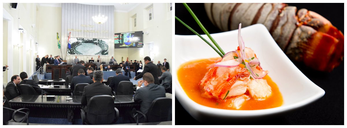 Crise? Que crise? Onde? Bom, pelo menos entre os deputados alagoanos essa palavra não consta no dicionário; é que depois de reajustarem os próprios salários um pregão foi lançado para aquisição de iguarias de luxo; cardápio inclui lagosta, salmão, camarão, picanha e leitão para as refeições principais e torta, alfajor, pavê, quiche e até bem casado para coquetéis; também tem itens como sarapatel, pirão, charque e massunim (Foto: Voney Malta) Crise? Que crise? Onde? Bom, pelo menos entre os deputados alagoanos essa palavra não consta no dicionário; é que depois de reajustarem os próprios salários um pregão foi lançado para aquisição de iguarias de luxo; cardápio inclui lagosta, salmão, camarão, picanha e leitão para as refeições principais e torta, alfajor, pavê, quiche e até bem casado para coquetéis; também tem itens como sarapatel, pirão, charque e massunim