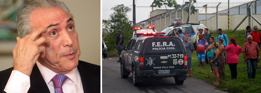 Diante da péssima repercussão do massacre de 56 presos no massacre do complexo prisional em Manaus, Michel Temer decidiu antecipar seu plano de Segurança para as prisões brasileiras; entregue sem muito cuidado, o projeto federal não estipula prazos ou metas; serão construídos cinco novos presídios federais de segurança máxima, com entre 200 e 250 vagas casa, para abrigar detentos perigosos; gastos serão de até R$ 45 milhões por unidade; anúncio de novos presídios foi feito, contudo, sem terminar a construção da quinta unidade do tipo no país, que começou a ser construída em Brasília, mas está atrasada; empresa responsável abandonou a obra, e a segunda colocada na licitação havia assumido o canteiro, após uma longa negociação (Foto: Giuliana Miranda) Diante da péssima repercussão do massacre de 56 presos no massacre do complexo prisional em Manaus, Michel Temer decidiu antecipar seu plano de Segurança para as prisões brasileiras; entregue sem muito cuidado, o projeto federal não estipula prazos ou metas; serão construídos cinco novos presídios federais de segurança máxima, com entre 200 e 250 vagas casa, para abrigar detentos perigosos; gastos serão de até R$ 45 milhões por unidade; anúncio de novos presídios foi feito, contudo, sem terminar a construção da quinta unidade do tipo no país, que começou a ser construída em Brasília, mas está atrasada; empresa responsável abandonou a obra, e a segunda colocada na licitação havia assumido o canteiro, após uma longa negociação