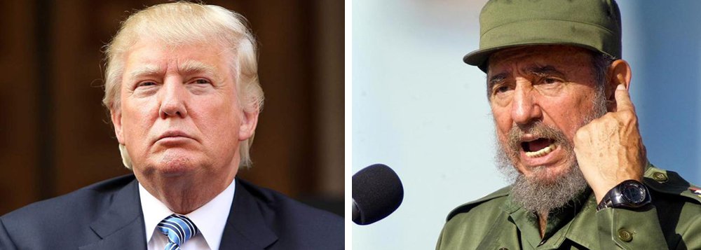 O presidente eleito dos Estados Unidos, Donald Trump, comentou a morte do líder cubano, chamando Fidel Castro de "um ditador brutal que oprimiu seu próprio povo por quase seis décadas"; “O legado de Fidel Castro é de pelotões de fuzilamento, roubo, sofrimento inimaginável, pobreza e negação de direitos humanos fundamentais”, afirmou Trump, em comunicado; na campanha presidencial, Trump ameaçou reverter as ações do presidente Barack Obama de abertura de relações com Cuba; o vice-presidente eleito, Mike Pence, escreveu no Twitter: "O tirano Castro está morto" (Foto: José Barbacena) O presidente eleito dos Estados Unidos, Donald Trump, comentou a morte do líder cubano, chamando Fidel Castro de "um ditador brutal que oprimiu seu próprio povo por quase seis décadas"; “O legado de Fidel Castro é de pelotões de fuzilamento, roubo, sofrimento inimaginável, pobreza e negação de direitos humanos fundamentais”, afirmou Trump, em comunicado; na campanha presidencial, Trump ameaçou reverter as ações do presidente Barack Obama de abertura de relações com Cuba; o vice-presidente eleito, Mike Pence, escreveu no Twitter: "O tirano Castro está morto"