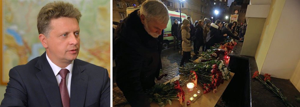 O ministro dos Transportes da Rússia, Maxim Sokolov afirmou que investigadores estão estudando todas as hipóteses para a queda do avião Tu-154 no mar negro; ele não descartou a possibilidade de terrorismo; mais cedo, autoridades russas haviam rejeitado a hipótese; Sokolov acrescentou que ainda é cedo para especular sobre as causas do acidente (Foto: Aquiles Lins) O ministro dos Transportes da Rússia, Maxim Sokolov afirmou que investigadores estão estudando todas as hipóteses para a queda do avião Tu-154 no mar negro; ele não descartou a possibilidade de terrorismo; mais cedo, autoridades russas haviam rejeitado a hipótese; Sokolov acrescentou que ainda é cedo para especular sobre as causas do acidente