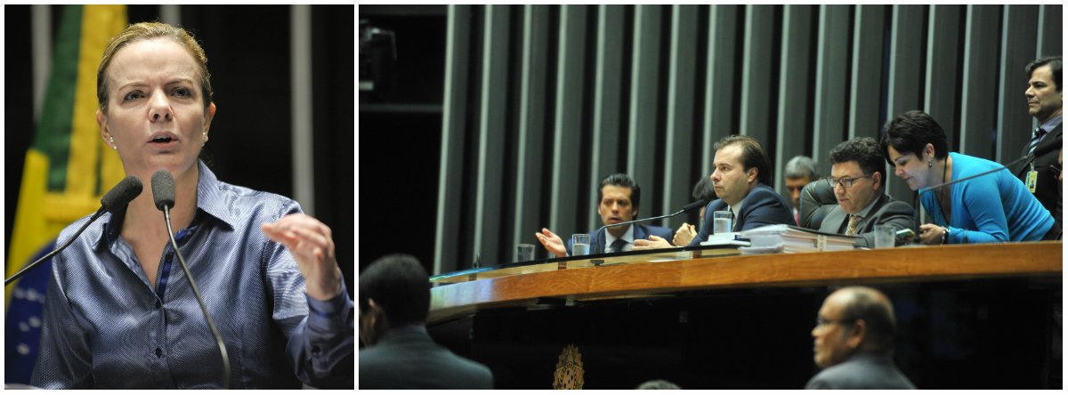 Senadora Gleisi Hoffmann (PT-PR) é contra qualquer tipo de negociação do PT com partidos governistas nas eleições da Câmara e do Senado; "Defenderei que não haja composição com os partidos que atropelaram a Constituição e a democracia. Isso é muito mais importante do que ocupar algum espaço nas Mesas do Congresso Nacional neste momento!", afirma em artigo; para ela, "neste ano será um erro do Partido dos Trabalhadores participar de acordos para a composição das Mesas e eleição dos presidentes nas duas casas"; "O Congresso Nacional acaba de dar grandes demonstrações de desapreço para com a democracia, num processo que se iniciou com o impeachment da presidenta Dilma, arrancada do poder sem a prática de qualquer crime", critica (Foto: Gleisi Hoffmann) Senadora Gleisi Hoffmann (PT-PR) é contra qualquer tipo de negociação do PT com partidos governistas nas eleições da Câmara e do Senado; "Defenderei que não haja composição com os partidos que atropelaram a Constituição e a democracia. Isso é muito mais importante do que ocupar algum espaço nas Mesas do Congresso Nacional neste momento!", afirma em artigo; para ela, "neste ano será um erro do Partido dos Trabalhadores participar de acordos para a composição das Mesas e eleição dos presidentes nas duas casas"; "O Congresso Nacional acaba de dar grandes demonstrações de desapreço para com a democracia, num processo que se iniciou com o impeachment da presidenta Dilma, arrancada do poder sem a prática de qualquer crime", critica