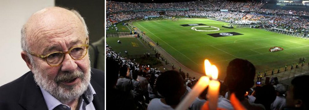 Jornalista Ricardo Kotscho destacou nesta quinta-feira, 1º, a onda de solidariedade que tomou conta do Brasil e da Colômbia depois da tragédia que se abateu sobre o time do Chapecoense, com a queda do avião que levava os jogadores para a final da Copa Sulamericana; "44 mil torcedores do Atlético Nacional, vestidos de branco e segurando velas brancas, cantando e chorando entoaram o grito de guerra do adversário: 'Vamos, vamos, vamos Chape'. Havia outro tanto de gente do lado de fora do estádio que não conseguiu entrar. A cidade toda parou", relata ele , sobre a homenagem ocorrida em Medelín (Foto: Aquiles Lins) Jornalista Ricardo Kotscho destacou nesta quinta-feira, 1º, a onda de solidariedade que tomou conta do Brasil e da Colômbia depois da tragédia que se abateu sobre o time do Chapecoense, com a queda do avião que levava os jogadores para a final da Copa Sulamericana; "44 mil torcedores do Atlético Nacional, vestidos de branco e segurando velas brancas, cantando e chorando entoaram o grito de guerra do adversário: 'Vamos, vamos, vamos Chape'. Havia outro tanto de gente do lado de fora do estádio que não conseguiu entrar. A cidade toda parou", relata ele , sobre a homenagem ocorrida em Medelín