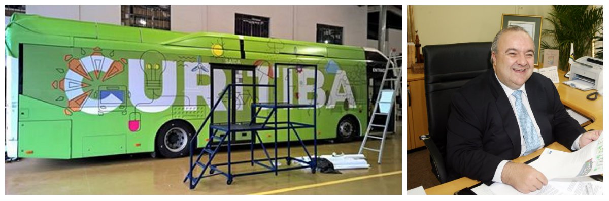 O prefeito eleito de Curitiba, Rafael Greca, anunciou hoje, em sua pagina no Facebook, que ele e sua equipe vão à solenidade de posse em um ônibus elétrico. "Vamos à posse - meus secretários, Margarita e eu, de ônibus Volvo ElectriCity. Padrão Euro6". Segundo Greca, o ônibus é uma homenagem da Volvo. Ele também aproveitou para anunciar que vai retomar o projeto de renovação da frota de ônibus
(Foto: Fatima 247) O prefeito eleito de Curitiba, Rafael Greca, anunciou hoje, em sua pagina no Facebook, que ele e sua equipe vão à solenidade de posse em um ônibus elétrico. "Vamos à posse - meus secretários, Margarita e eu, de ônibus Volvo ElectriCity. Padrão Euro6". Segundo Greca, o ônibus é uma homenagem da Volvo. Ele também aproveitou para anunciar que vai retomar o projeto de renovação da frota de ônibus