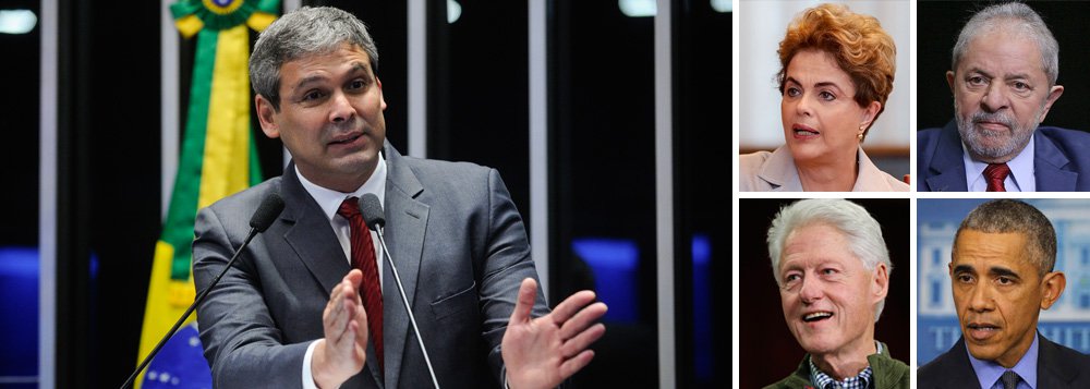 Senador Lindbergh Farias (PT-RJ) afirmou nesta quinta-feira, 1º, durante debate sobre o projeto de lei que pune juízes e procuradores por abuso de autoridade, que o juiz federal Sérgio Moro, da Lava Jato, também presente no Senado, "não está acima da lei"; "Não é sensato nem democrático considerar que uma tentativa de impedir um desequilíbrio na República, garantindo que todos sejam iguais perante a lei, é 'uma tentativa de controlar as investigações', como afirma Moro", disse; Lindbergh ainda questionou: "O senhor fala muito dos EUA, imagina um juiz de primeira instância do Texas gravar e divulgar conversa entre Clinton e Obama. O que aconteceria com ele?"; vídeo (Foto: Aquiles Lins) Senador Lindbergh Farias (PT-RJ) afirmou nesta quinta-feira, 1º, durante debate sobre o projeto de lei que pune juízes e procuradores por abuso de autoridade, que o juiz federal Sérgio Moro, da Lava Jato, também presente no Senado, "não está acima da lei"; "Não é sensato nem democrático considerar que uma tentativa de impedir um desequilíbrio na República, garantindo que todos sejam iguais perante a lei, é 'uma tentativa de controlar as investigações', como afirma Moro", disse; Lindbergh ainda questionou: "O senhor fala muito dos EUA, imagina um juiz de primeira instância do Texas gravar e divulgar conversa entre Clinton e Obama. O que aconteceria com ele?"; vídeo