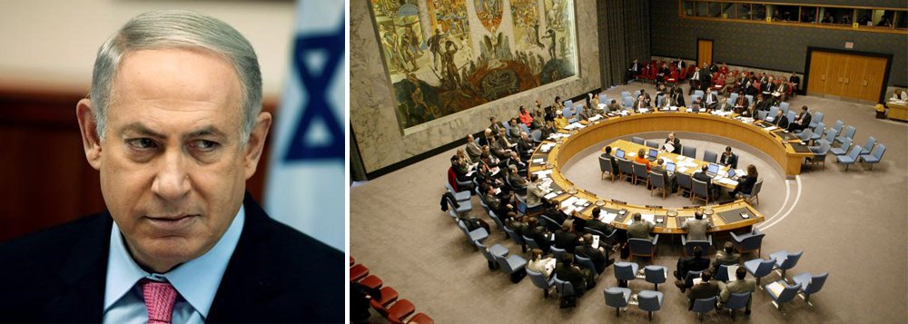 Governo de Benjamin Netanyahu afirmou que não irá obedecer à resolução aprovada pelo Conselho de Segurança da ONU contra assentamentos israelenses na Cisjordânia; "Israel rejeita esta decisão anti-israelense vergonhosa das Nações Unidas e não a acatará", disse um comunicado do gabinete de Netanyahu; ele acusou o governo dos EUA, que abstiveram da votação em decisão histórica, de "colaborar nos bastidores" pela medida; "Israel espera trabalhar junto com o presidente eleito Trump e com nossos amigos no Congresso, tanto republicanos quanto democratas, para anular os efeitos nocivos desta resolução absurda" (Foto: Aquiles Lins) Governo de Benjamin Netanyahu afirmou que não irá obedecer à resolução aprovada pelo Conselho de Segurança da ONU contra assentamentos israelenses na Cisjordânia; "Israel rejeita esta decisão anti-israelense vergonhosa das Nações Unidas e não a acatará", disse um comunicado do gabinete de Netanyahu; ele acusou o governo dos EUA, que abstiveram da votação em decisão histórica, de "colaborar nos bastidores" pela medida; "Israel espera trabalhar junto com o presidente eleito Trump e com nossos amigos no Congresso, tanto republicanos quanto democratas, para anular os efeitos nocivos desta resolução absurda"