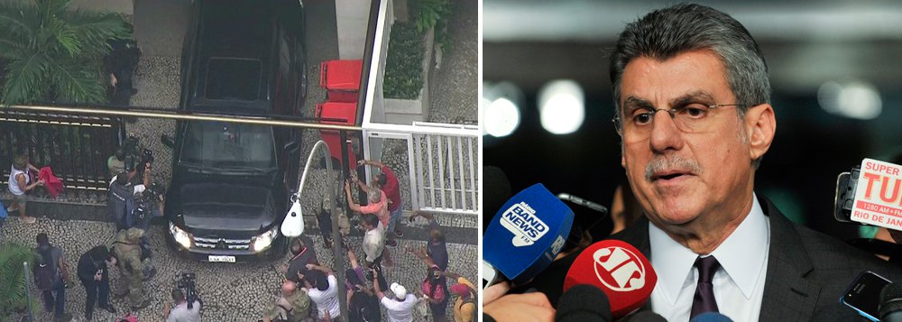 Presidente nacional do PMDB, o senador Romero Jucá (RR) disse que a prisão do ex-governador do Rio de Janeiro Sérgio Cabral (PMDB) nesta quinta-feira, 17, não atinge o partido; "O partido não se afeta. Essa questão do Sérgio Cabral é algo restrito", e Juca, que é líder do governo Michel Temer no Senado; ele defendeu o direito de defesa do correligionário preso, mas isentou o partido; "Nós não vamos personalizar nem no partido, nem no Rio de Janeiro" (Foto: Aquiles Lins) Presidente nacional do PMDB, o senador Romero Jucá (RR) disse que a prisão do ex-governador do Rio de Janeiro Sérgio Cabral (PMDB) nesta quinta-feira, 17, não atinge o partido; "O partido não se afeta. Essa questão do Sérgio Cabral é algo restrito", e Juca, que é líder do governo Michel Temer no Senado; ele defendeu o direito de defesa do correligionário preso, mas isentou o partido; "Nós não vamos personalizar nem no partido, nem no Rio de Janeiro"