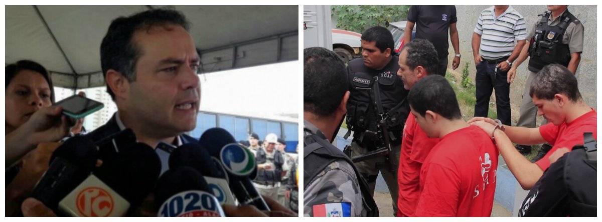 O governador Renan Filho (PMDB) afirmou que os líderes de facções criminosas já foram isolados no sistema prisional de Alagoas, após os últimos massacres que deixaram vários reeducandos mortos em Manaus e Boa Vista; ele admitiu que existe o risco de acontecer, no estado, confronto idêntico ao registrado na Região Norte; "Eles foram isolados por organização também. Estamos trabalhando e, nos próximos dois meses, vamos entregar um novo presídio que vai ajudar o sistema de Alagoas. É importante isso, se não, afeta diretamente a rua", afirmou Renan (Foto: Voney Malta) O governador Renan Filho (PMDB) afirmou que os líderes de facções criminosas já foram isolados no sistema prisional de Alagoas, após os últimos massacres que deixaram vários reeducandos mortos em Manaus e Boa Vista; ele admitiu que existe o risco de acontecer, no estado, confronto idêntico ao registrado na Região Norte; "Eles foram isolados por organização também. Estamos trabalhando e, nos próximos dois meses, vamos entregar um novo presídio que vai ajudar o sistema de Alagoas. É importante isso, se não, afeta diretamente a rua", afirmou Renan