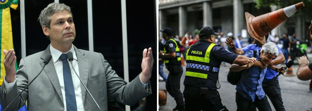 "Lamentável a agressão sofrida pelo jornalista Caco Barcellos. Denunciar a manipulação da "grande" imprensa não pode nunca se confundir com agredir os seus profissionais. Se a Globo tem a sua parcela de responsabilidade pela escalada da intolerância, é dever de quem defende a democracia rechaçar esta violência. Minha solidariedade ao repórter", publicou o senador Lindbergh Farias (PT-RJ); o jornalista foi agredido por manifestantes que criticavam o pacote de austeridade do governo do Rio ontem em frente à Alerj (Foto: Paulo Emílio) "Lamentável a agressão sofrida pelo jornalista Caco Barcellos. Denunciar a manipulação da "grande" imprensa não pode nunca se confundir com agredir os seus profissionais. Se a Globo tem a sua parcela de responsabilidade pela escalada da intolerância, é dever de quem defende a democracia rechaçar esta violência. Minha solidariedade ao repórter", publicou o senador Lindbergh Farias (PT-RJ); o jornalista foi agredido por manifestantes que criticavam o pacote de austeridade do governo do Rio ontem em frente à Alerj