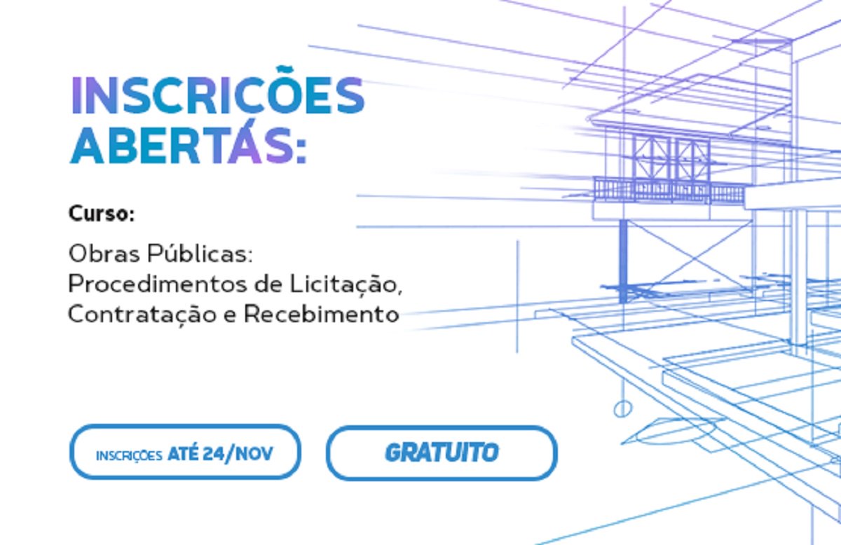 As inscrições foram abertas hoje e prosseguem até o dia 24 de novembro. Tendo como tema "Obras públicas – Procedimentos de licitação, contratação e recebimento", o curso se destina a gestores e servidores públicos municipais, com o objetivo de orientar para a realização de licitações e evitar irregularidades (Foto: Fatima 247) As inscrições foram abertas hoje e prosseguem até o dia 24 de novembro. Tendo como tema "Obras públicas – Procedimentos de licitação, contratação e recebimento", o curso se destina a gestores e servidores públicos municipais, com o objetivo de orientar para a realização de licitações e evitar irregularidades