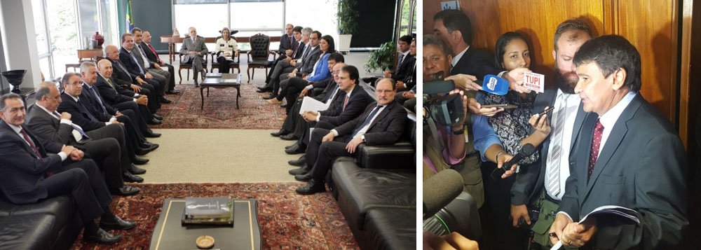 Coordenados pelo governador do Piauí, Wellington Dias (PT), chefes do Executivo de vários estados se reuniram nesta terça-feira, 8, com a presidente do STF, ministra Cármen Lúcia, para pedir que a Corte acelere a apreciação das 21 ações impetradas pelos estados sobre a Lei das Repatriações; "Pedimos que seja assegurado aos estados aquilo que está na Constituição: que esse valor seja partilhado", afirmou Dias; a ministra assumiu o compromisso de levar a proposta aos colegas (Foto: Aquiles Lins) Coordenados pelo governador do Piauí, Wellington Dias (PT), chefes do Executivo de vários estados se reuniram nesta terça-feira, 8, com a presidente do STF, ministra Cármen Lúcia, para pedir que a Corte acelere a apreciação das 21 ações impetradas pelos estados sobre a Lei das Repatriações; "Pedimos que seja assegurado aos estados aquilo que está na Constituição: que esse valor seja partilhado", afirmou Dias; a ministra assumiu o compromisso de levar a proposta aos colegas