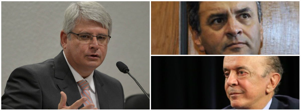 "Monta-se o jogo de cena com a capa de Veja, da suposta delação de Léo Pinheiro, presidente da OAS, a um não-crime do Ministro do STF Dias Toffoli", diz Luis Nassif, acrescentando que o procurador Rodrigo Janot "ordena o cancelamento das negociações da delação de Pinheiro, que estava pronto para denunciar Aecio Neves e José Serra por crime de corrupção"; "Mas Janot continua a passos de tartaruga pingando em conta-gotas denúncias contra nomes de menor peso. Na semana passada, denunciou o apagadíssimo senador Valdir Raupp (PMDB-RO)", diz; "Janot aumentará seu protagonismo no jogo político, podendo desovar denúncias contra o PMDB, dentro de sua aliança tácita com Aécio e o PSDB" (Foto: Leonardo Lucena) "Monta-se o jogo de cena com a capa de Veja, da suposta delação de Léo Pinheiro, presidente da OAS, a um não-crime do Ministro do STF Dias Toffoli", diz Luis Nassif, acrescentando que o procurador Rodrigo Janot "ordena o cancelamento das negociações da delação de Pinheiro, que estava pronto para denunciar Aecio Neves e José Serra por crime de corrupção"; "Mas Janot continua a passos de tartaruga pingando em conta-gotas denúncias contra nomes de menor peso. Na semana passada, denunciou o apagadíssimo senador Valdir Raupp (PMDB-RO)", diz; "Janot aumentará seu protagonismo no jogo político, podendo desovar denúncias contra o PMDB, dentro de sua aliança tácita com Aécio e o PSDB"