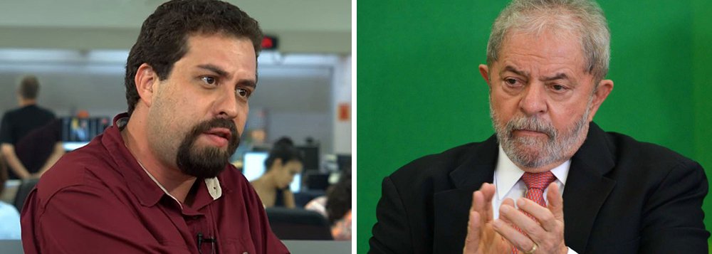 "Todos os brasileiros e brasileiras defendem a investigação da corrupção. Agora, investigação não é a mesma coisa que linchamento, que cerceamento do direito de defesa, que ferir garantias constitucionais. O que está sendo feito contra o presidente Lula é um verdadeiro linchamento", declara o líder do MTST e da Frente Povo Sem Medo, Guilherme Boulos; para ele, o ex-presidente é vítima de uma perseguição política com envolvimento da grande mídia e do Judiciário; "É uma perseguição política com seletividade e com presunção de culpa, já feita previamente pela mídia, pelos procuradores e pelo juiz que está conduzindo o processo. Isso não dá para admitir nem contra Lula nem contra ninguém no Brasil", ressalta (Foto: Gisele Federicce) "Todos os brasileiros e brasileiras defendem a investigação da corrupção. Agora, investigação não é a mesma coisa que linchamento, que cerceamento do direito de defesa, que ferir garantias constitucionais. O que está sendo feito contra o presidente Lula é um verdadeiro linchamento", declara o líder do MTST e da Frente Povo Sem Medo, Guilherme Boulos; para ele, o ex-presidente é vítima de uma perseguição política com envolvimento da grande mídia e do Judiciário; "É uma perseguição política com seletividade e com presunção de culpa, já feita previamente pela mídia, pelos procuradores e pelo juiz que está conduzindo o processo. Isso não dá para admitir nem contra Lula nem contra ninguém no Brasil", ressalta