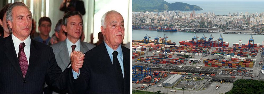 Em nova reportagem sobre o tema no Diário do Centro do Mundo, o jornalista Marcelo Auler detalha a pressão de Michel Temer sobre o governo de São Paulo para colocar na presidência da CODESP, estatal encarregada da administração do maior porto brasileiro, o peemedebista e ex-deputado Wagner Rossi; à época, já se falava em diversas irregularidades, mas ainda não se tinha notícias das propinas que teriam sido pagas a Temer, só denunciadas em 2000; a troca também antecedeu outro episódio famoso: a briga de Temer com Antônio Carlos Magalhães, então presidente do Senado, que chegou a dizer: "As coisas morais nunca foram o forte do senhor Temer. Se abrir um inquérito no porto de Santos, ele ficará péssimo" (Foto: Gisele Federicce) Em nova reportagem sobre o tema no Diário do Centro do Mundo, o jornalista Marcelo Auler detalha a pressão de Michel Temer sobre o governo de São Paulo para colocar na presidência da CODESP, estatal encarregada da administração do maior porto brasileiro, o peemedebista e ex-deputado Wagner Rossi; à época, já se falava em diversas irregularidades, mas ainda não se tinha notícias das propinas que teriam sido pagas a Temer, só denunciadas em 2000; a troca também antecedeu outro episódio famoso: a briga de Temer com Antônio Carlos Magalhães, então presidente do Senado, que chegou a dizer: "As coisas morais nunca foram o forte do senhor Temer. Se abrir um inquérito no porto de Santos, ele ficará péssimo"