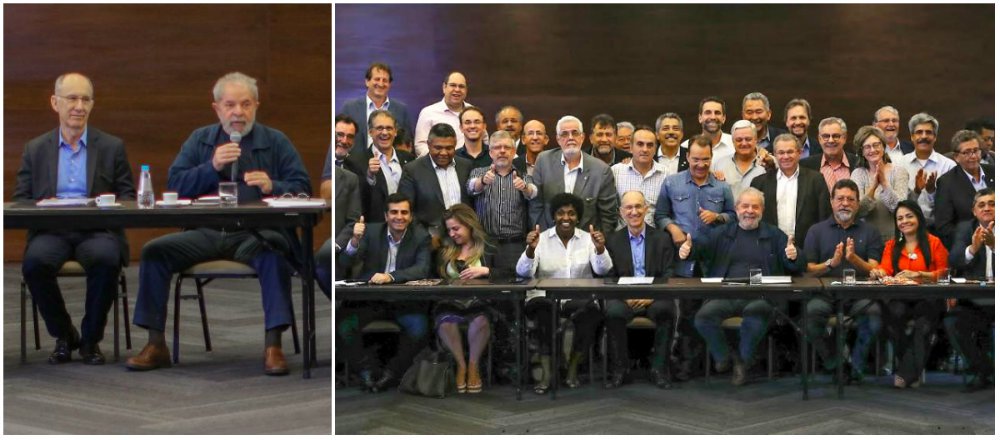 O ex-presidente Luiz Inácio Lula da Silva se reuniu com a bancada de deputados federais do PT nesta segunda (7), em São Paulo; ele alertou para a atual tentativa de criminalização do PT. "Não tem sentido darem o golpe que deram neste país e deixarem o PT livre para disputar com eles nas próximas eleições", disse (Foto: Valter Lima) O ex-presidente Luiz Inácio Lula da Silva se reuniu com a bancada de deputados federais do PT nesta segunda (7), em São Paulo; ele alertou para a atual tentativa de criminalização do PT. "Não tem sentido darem o golpe que deram neste país e deixarem o PT livre para disputar com eles nas próximas eleições", disse