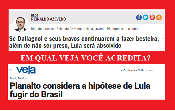 Essa matéria nada mais é do que material requentado. A primeira tentativa da Veja de criar argumentos para a Lava Jato prender Lula foi em março deste ano (Foto: Eduardo Guimarães) Essa matéria nada mais é do que material requentado. A primeira tentativa da Veja de criar argumentos para a Lava Jato prender Lula foi em março deste ano