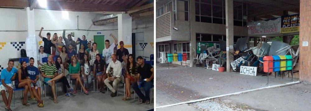 Mais de 1.200 estudantes ocupam 30 escolas do estado, em protesto contra o Proposta de Emenda Constitucional (PEC) 241, que congela gastos públicos por até 20 anos, a Medida Provisória de Reforma do Ensino Médio e a lei estadual da "Escola Livre"; ocupações impediram a realização do Enem em algumas unidades (Foto: Voney Malta) Mais de 1.200 estudantes ocupam 30 escolas do estado, em protesto contra o Proposta de Emenda Constitucional (PEC) 241, que congela gastos públicos por até 20 anos, a Medida Provisória de Reforma do Ensino Médio e a lei estadual da "Escola Livre"; ocupações impediram a realização do Enem em algumas unidades