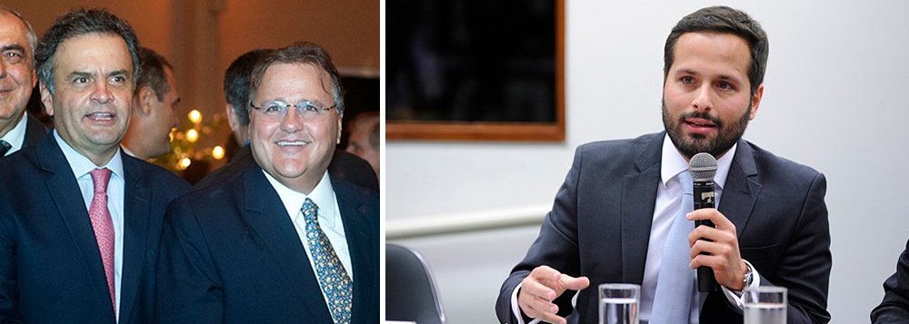 Entre o ex-ministro Geddel Vieira Lima, que caiu por corrupção, e o também ex-ministro Marcelo Calero, que saiu do governo por não se deixar corromper, o presidente do PSDB, senador Aécio Neves (MG), fecha com o primeiro e pede investigação do segundo pela gravação que ele disse ter feito de Michel Temer, Geddel e Eliseu Padilha; "Há algo aí de extremamente grave e que também tem que ser investigado, o fato de um servidor público, um homem da confiança do presidente da República, com cargo de ministro de Estado, se confirmado isso, entrar com um gravador para gravar o presidente. Isso é inaceitável, é inédito na história do Brasil", diz; para o tucano, o caso "nem de longe" atinge Temer (Foto: Gisele Federicce) Entre o ex-ministro Geddel Vieira Lima, que caiu por corrupção, e o também ex-ministro Marcelo Calero, que saiu do governo por não se deixar corromper, o presidente do PSDB, senador Aécio Neves (MG), fecha com o primeiro e pede investigação do segundo pela gravação que ele disse ter feito de Michel Temer, Geddel e Eliseu Padilha; "Há algo aí de extremamente grave e que também tem que ser investigado, o fato de um servidor público, um homem da confiança do presidente da República, com cargo de ministro de Estado, se confirmado isso, entrar com um gravador para gravar o presidente. Isso é inaceitável, é inédito na história do Brasil", diz; para o tucano, o caso "nem de longe" atinge Temer