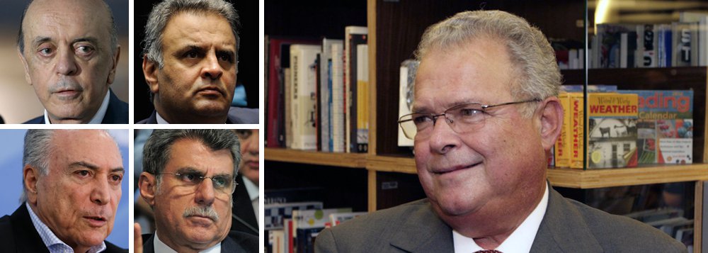 Dono da maior empreiteira do País e pai de Marcelo, preso há mais de um ano em Curibita, Emílio Odebrecht foi o primeiro nome da empreiteira a assinar o acordo de delação premiada, que envolve 77 executivos; até agora, já se sabe que a Odebrecht delatou nomes como Michel Temer, o senador Romero Jucá (PMDB-RR), líder do seu governo, o ministro José Serra, chanceler, e o presidente do PSDB, Aécio Neves (PSDB-MG); Temer foi acusado de pedir R$ 11 milhões no Jaburu, Jucá de receber R$ 22 milhões, Serra de levar uma doação de R$ 23 milhões na Suíça e Aécio de ser pago pela Odebrecht, numa triangulação que envolve também seu marqueteiro; além da delação premiada dos executivos e ex-executivos, a empresa Odebrecht firmou com acordo de leniência com o MPF e vai pagar uma multa de R$ 6,7 bilhões (Foto: Aquiles Lins) Dono da maior empreiteira do País e pai de Marcelo, preso há mais de um ano em Curibita, Emílio Odebrecht foi o primeiro nome da empreiteira a assinar o acordo de delação premiada, que envolve 77 executivos; até agora, já se sabe que a Odebrecht delatou nomes como Michel Temer, o senador Romero Jucá (PMDB-RR), líder do seu governo, o ministro José Serra, chanceler, e o presidente do PSDB, Aécio Neves (PSDB-MG); Temer foi acusado de pedir R$ 11 milhões no Jaburu, Jucá de receber R$ 22 milhões, Serra de levar uma doação de R$ 23 milhões na Suíça e Aécio de ser pago pela Odebrecht, numa triangulação que envolve também seu marqueteiro; além da delação premiada dos executivos e ex-executivos, a empresa Odebrecht firmou com acordo de leniência com o MPF e vai pagar uma multa de R$ 6,7 bilhões